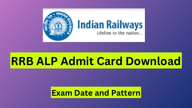 RRB ALP Admit Card 2024 Phase1