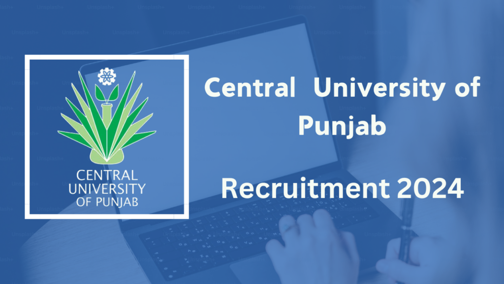 Central University of Punjab Recruitment 2024