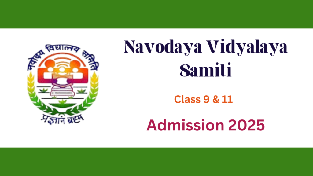 NVS 9, 11 Class Admissions 2025