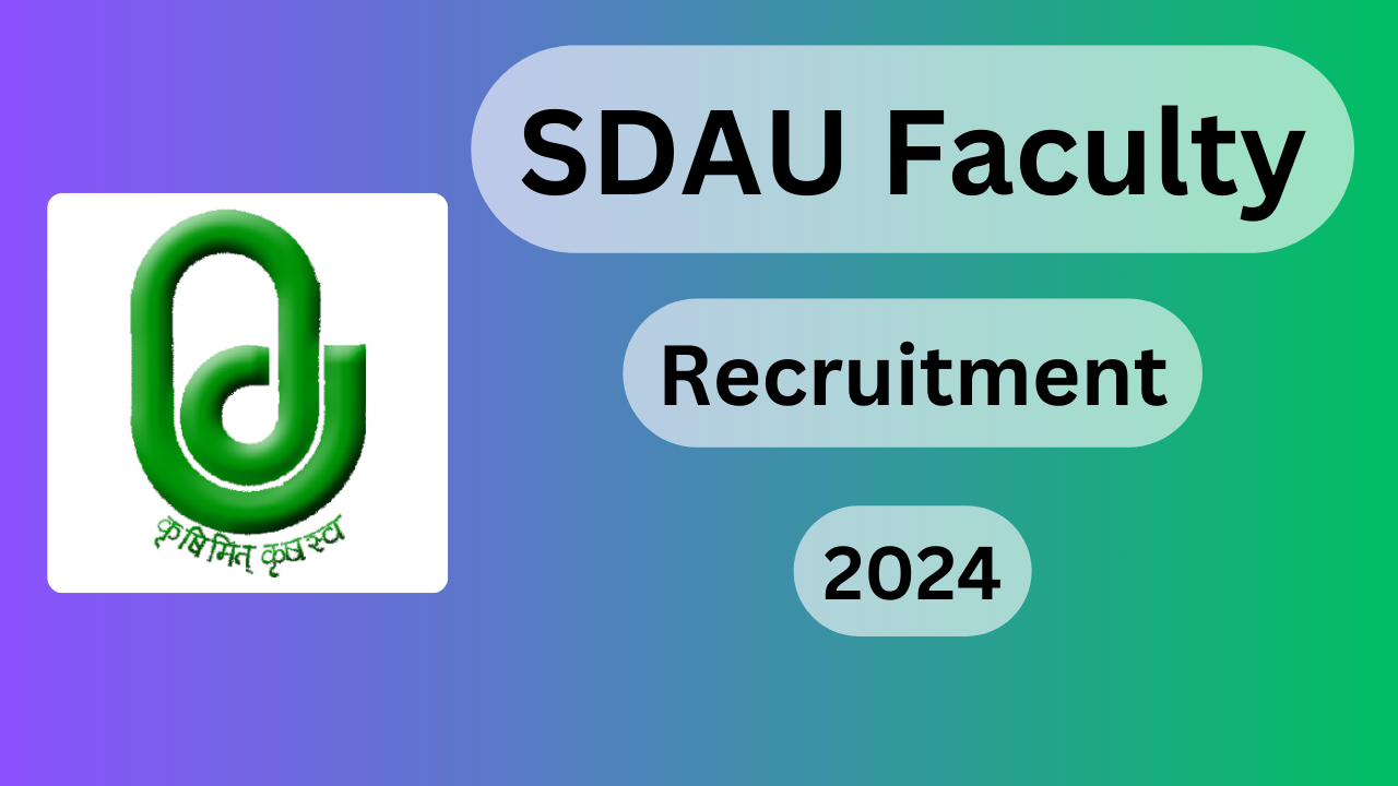 SDAU Faculty Recruitment 2024