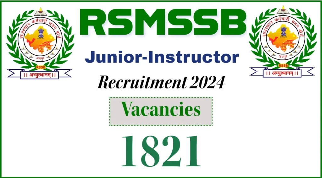 RSMSSB JTA Recruitment 2024-25