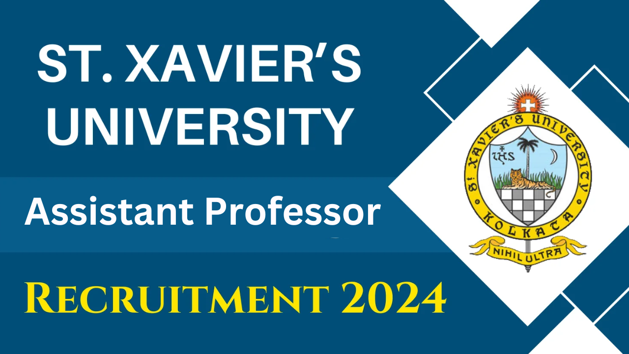 St. Xaviers University Recruitment 2025 