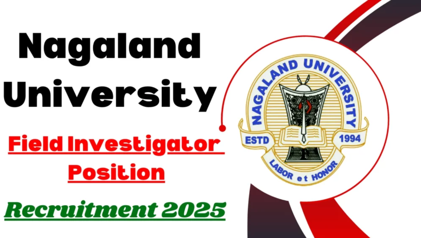 Nagaland University Recruitment 2025