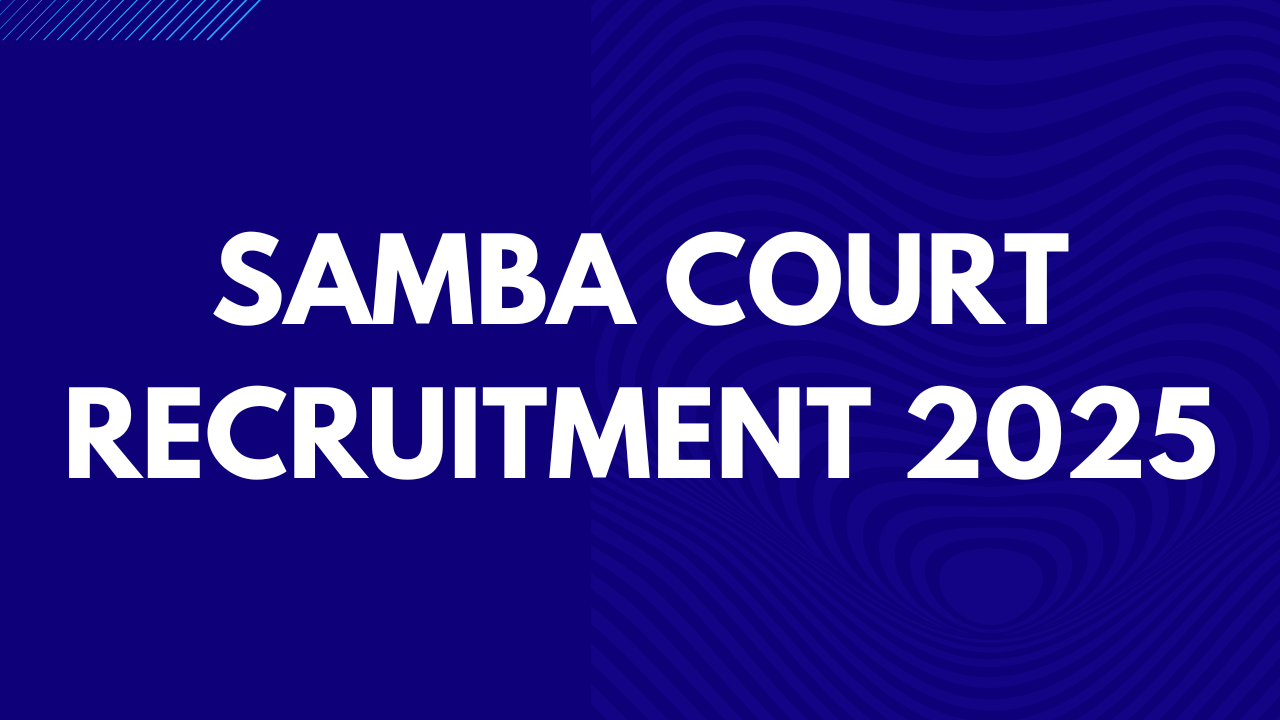 Samba Court Recruitment 2025