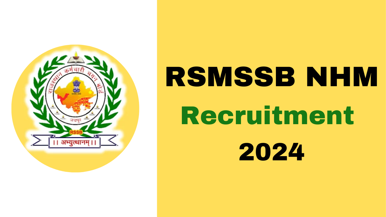 RSMSSB NHM Recruitment 2024