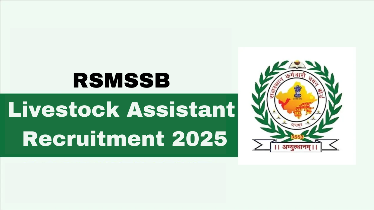 RSMSSB Livestock Assistant Recruitment 2025