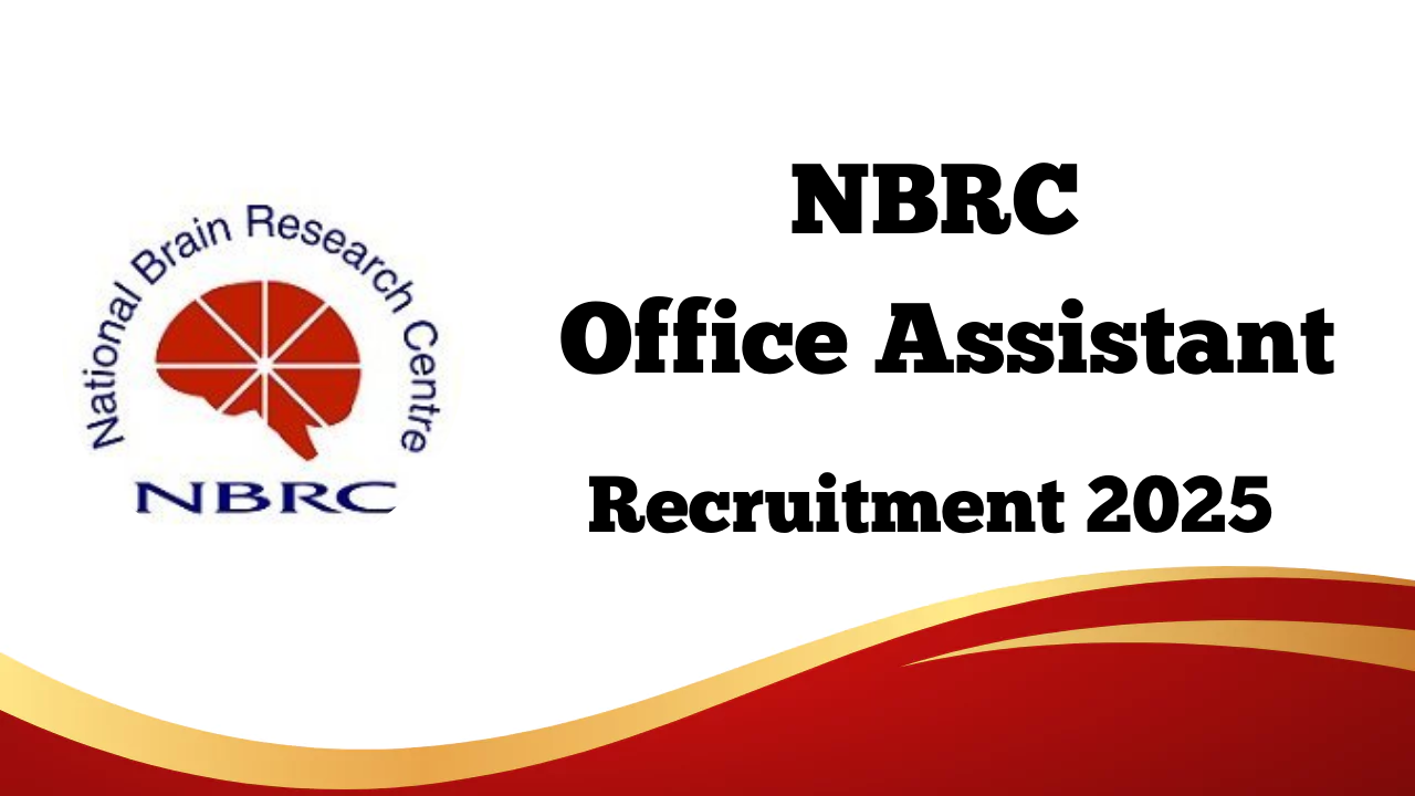 NBRC Office Assistant Recruitment 2025