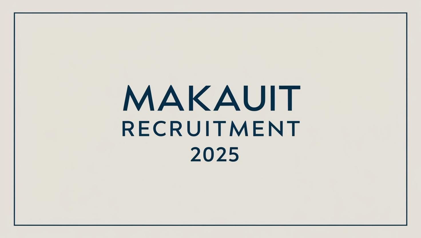 MAKAUT Recruitment 2025