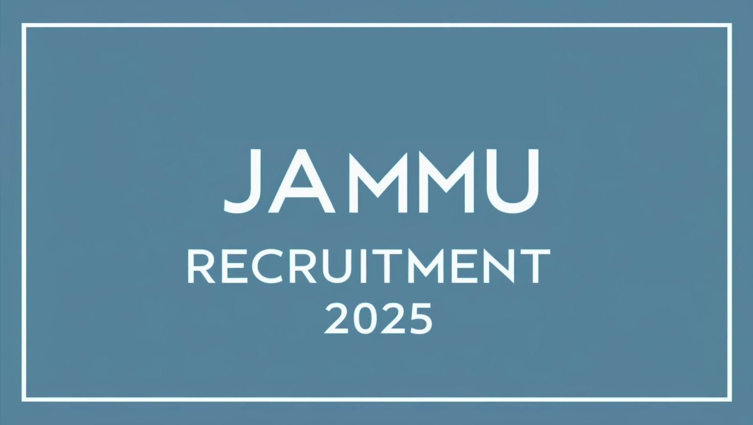 SKUAST Jammu Recruitment 2025